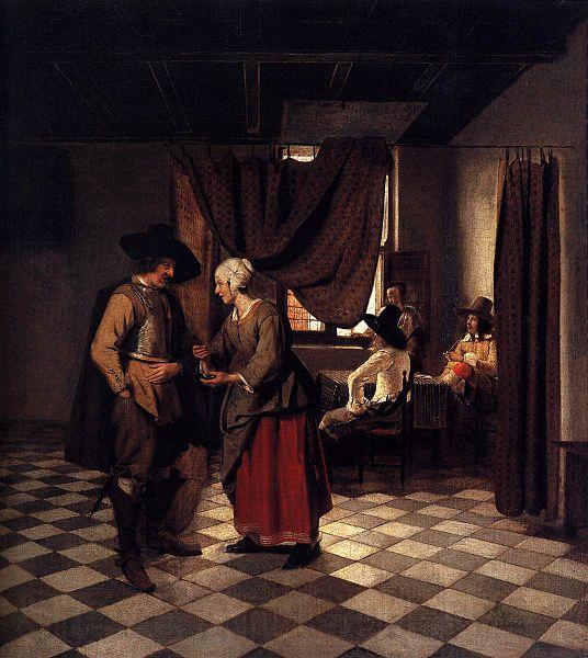 Pieter de Hooch Paying the Hostess Spain oil painting art